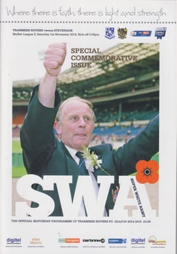 Tranmere Rovers v Stevenage Match Programme 2014-11-01